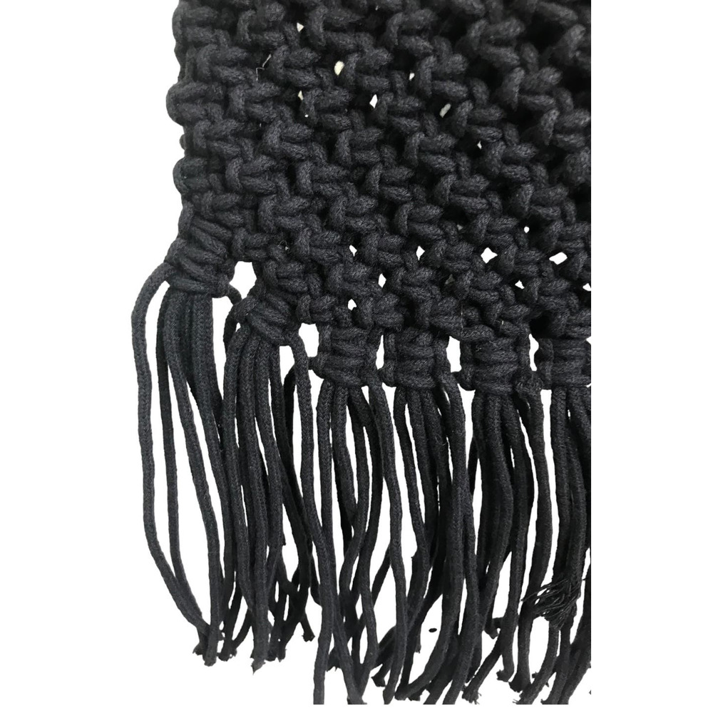 Danielle Nicole Women's Black Boho Macrame Wooden… - image 8